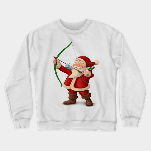 Santa Claus Archery Crewneck Sweatshirt by JORDYGRAPH